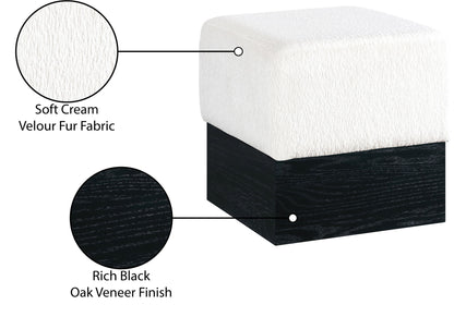 Havre - Ottoman / Stool With Black Base