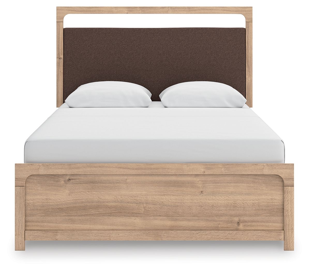 Kinlanni - 4 Pc. - Queen Panel Bed, Dresser, Mirror And Nightstand - Tan