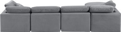Indulge - Velvet 5 Piece Modular Sectional With Chaise