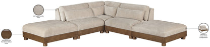Turin - Chenille Fabric Upholstered Modular Sectional - Taupe