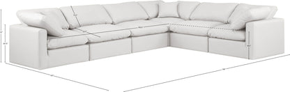 Indulge - Faux Leather 6 Piece Modular Corner Sectional