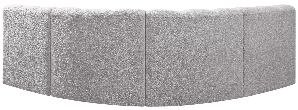 Arc - Boucle Fabric 4 Piece Corner Modular Sofa