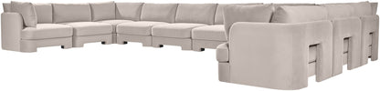 Hammond - Velvet Performance Fabric Upholstered 10 Piece Sectional