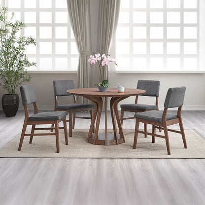 Seda - Round Dining Table - Walnut