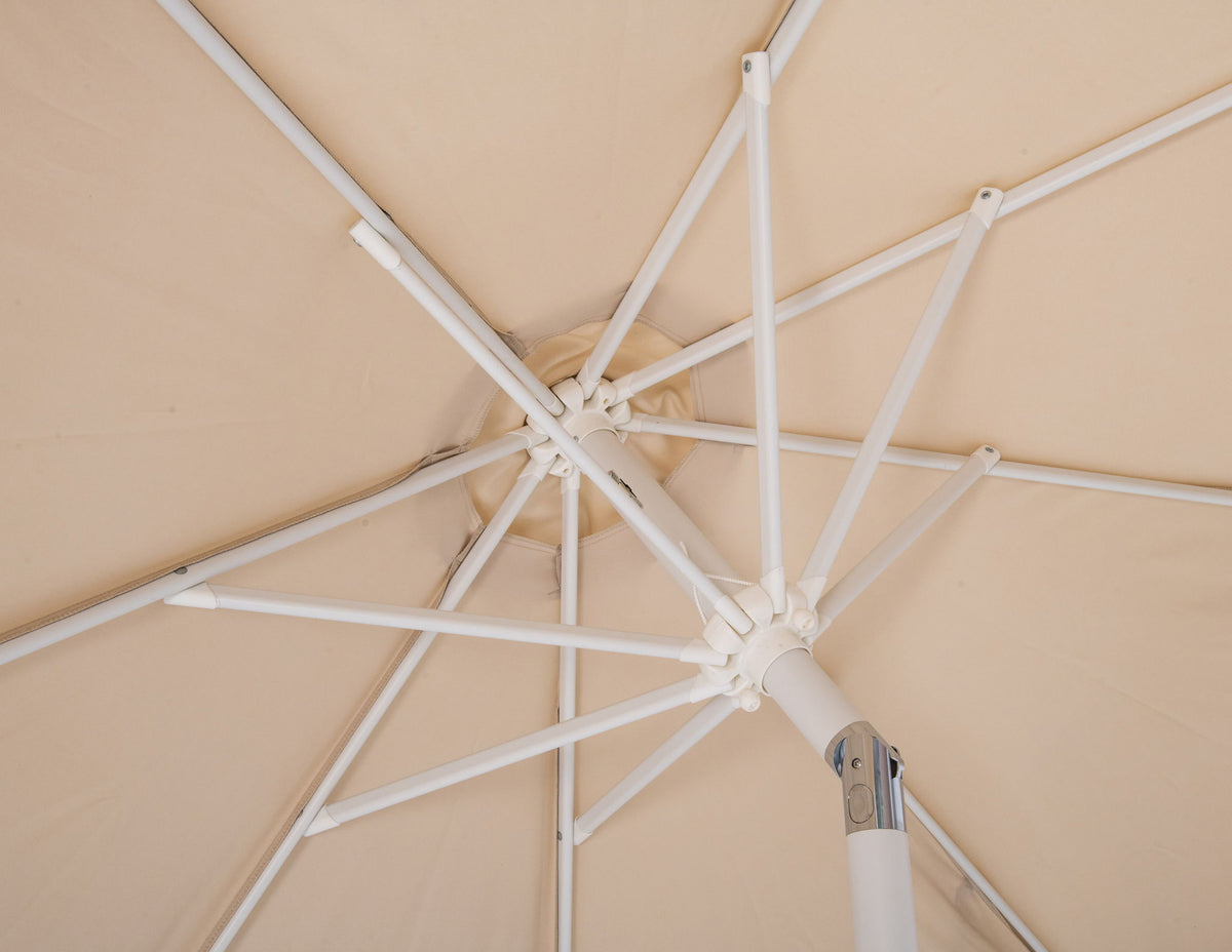 Amalfi - Aluminum Patio Umbrella - White Base / White Pole