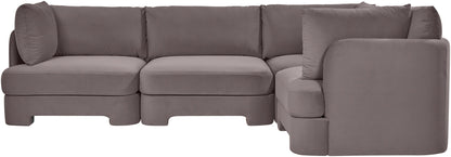Hammond - Velvet Performance Fabric Upholstered 4 Piece Sectional