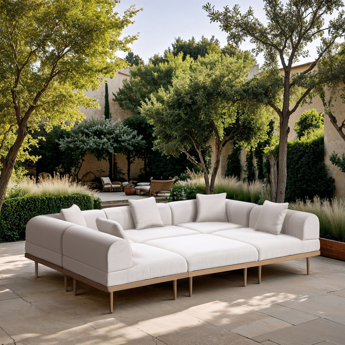 Laguna - 6 Piece 142" Outdoor Patio Modular Sectional
