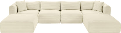 Shaggy - 6 Piece Modular Sectional With 2 Ottomans