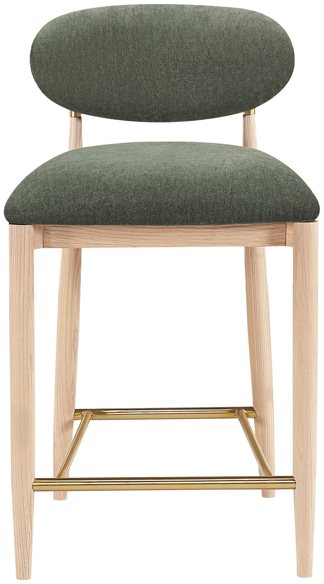 Riccio - Fabric Stool - Natural Frame