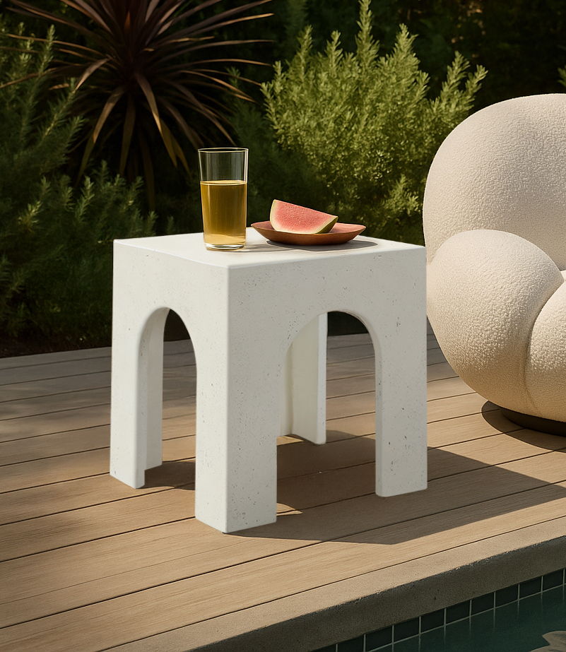 Renza - Concrete And Fiberglass Indoor / Outdoor Table