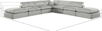 Comfy - 7 Piece Linen Modular Corner Sectional