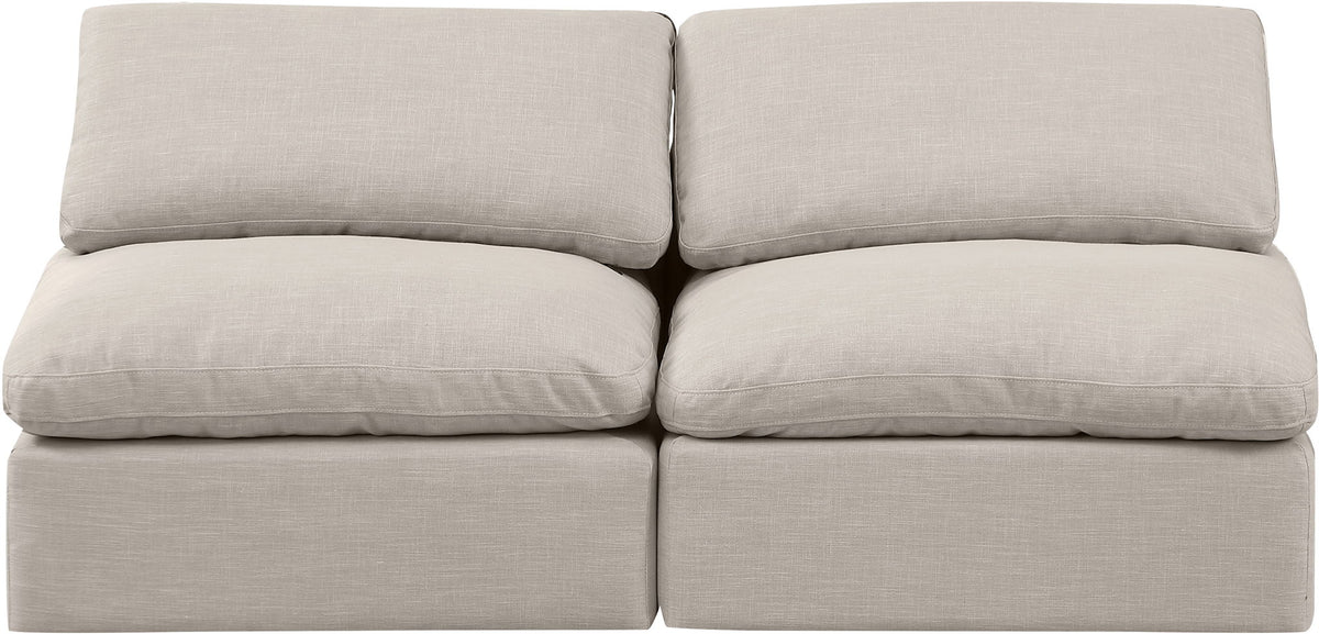 Indulge - Linen 2 Seat Modular Armless Sofa