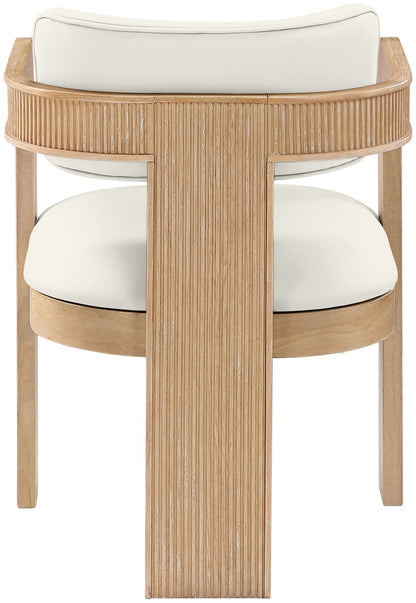 Sacha - Vegan Leather Upholstered Dining Chair With Natural Base (Set of 2)