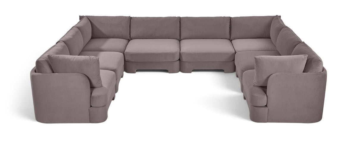 Hammond - Velvet Performance Fabric Upholstered 8 Piece U-Shaped Sectional