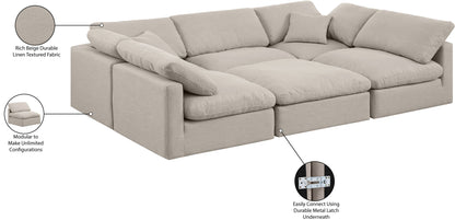 Indulge - Linen 6 Piece Modular Sectional