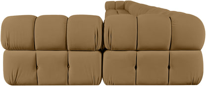 Orin - Velvet Performance Fabric Upholstered 8 Piece L-Shaped Sectional