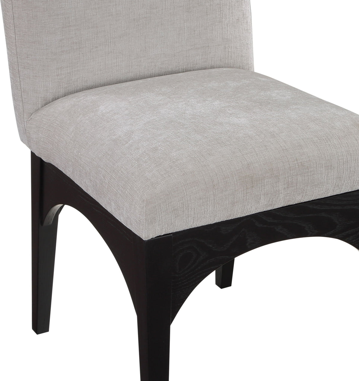 Waldorf - Chenille Dining Side Chair With Black Legs