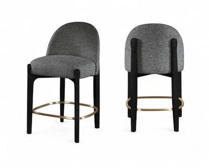 Torino - Counter Stool With Brushed Black Base