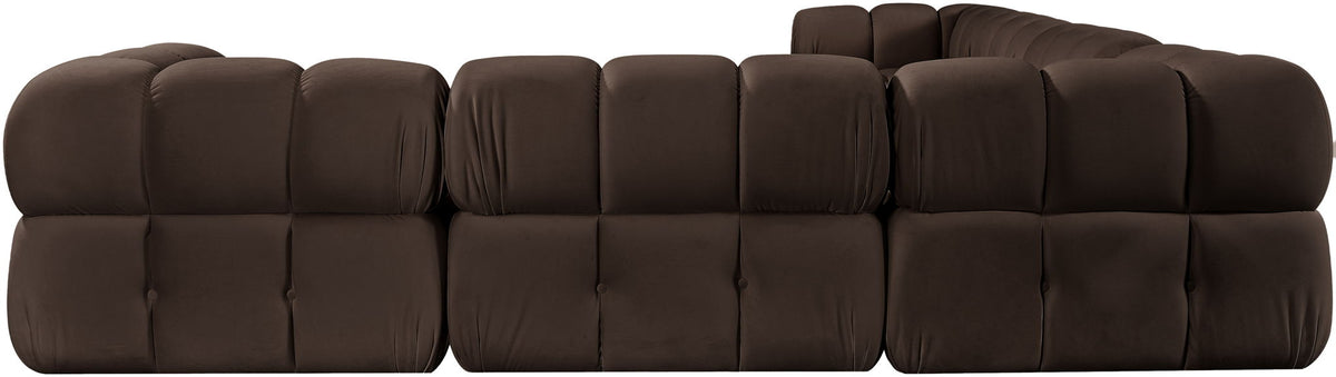 Orin - Velvet 6 Piece Modular L-Shaped Sectional