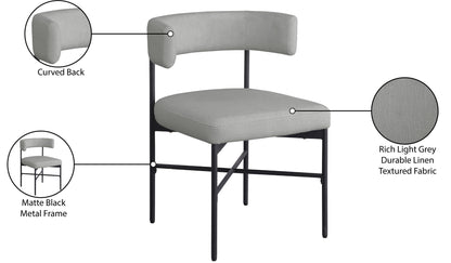 Rivage - Durable Dining Chair With Black Frame (Set of 2)