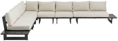 Maldives - 6 Piece Water Resistant Outdoor Patio Modular Sectional With Gray Base