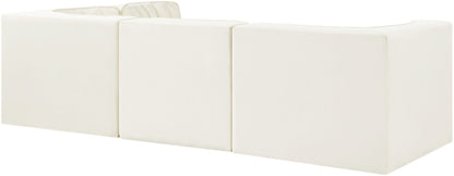 Rummi - Velvet Performance Fabric Upholstered 4 Piece Modular Sectional
