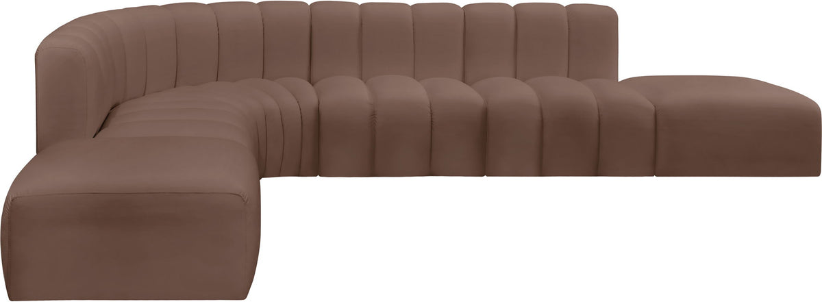 Arc - Faux Leather 7 Piece Corner Modular Sofa