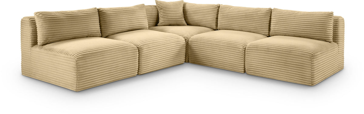 Shaggy - 5 Piece Modular Corner Armless Sectional