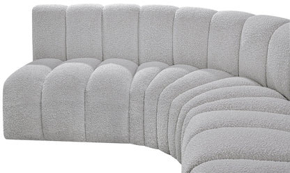 Arc - Boucle Fabric 7 Piece U-Shaped Modular Sofa