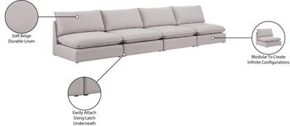 Mackenzie - Modular Sofa Armless - 4 Seats