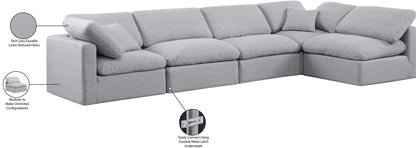 Indulge - Linen 5 Piece Modular Sectional