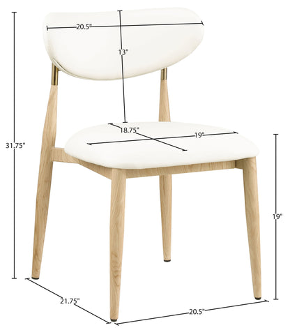 Ronda - Vegan Leather Upholstered Dining Side Chair - Natural Legs