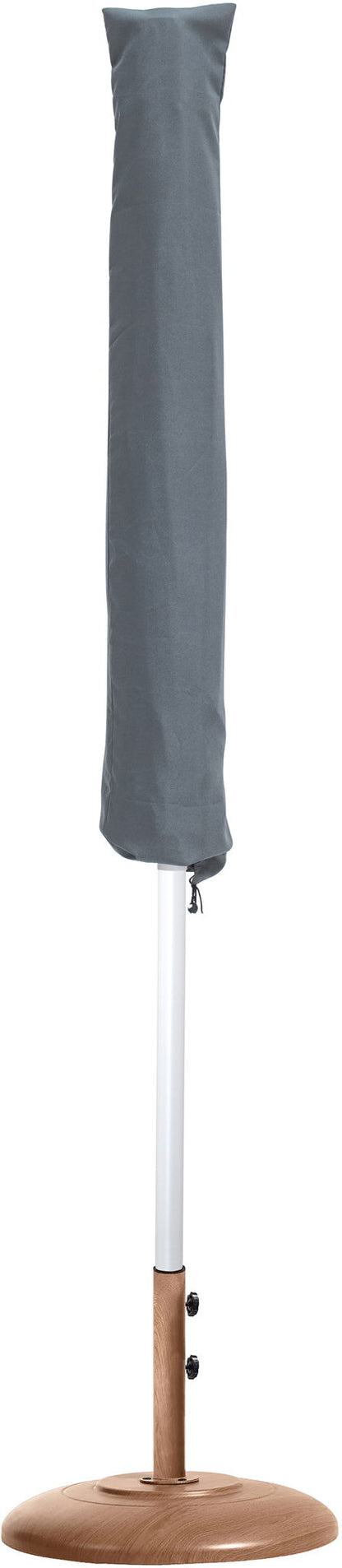 Amalfi - Patio Umbrella - Light Brown Base / White Pole