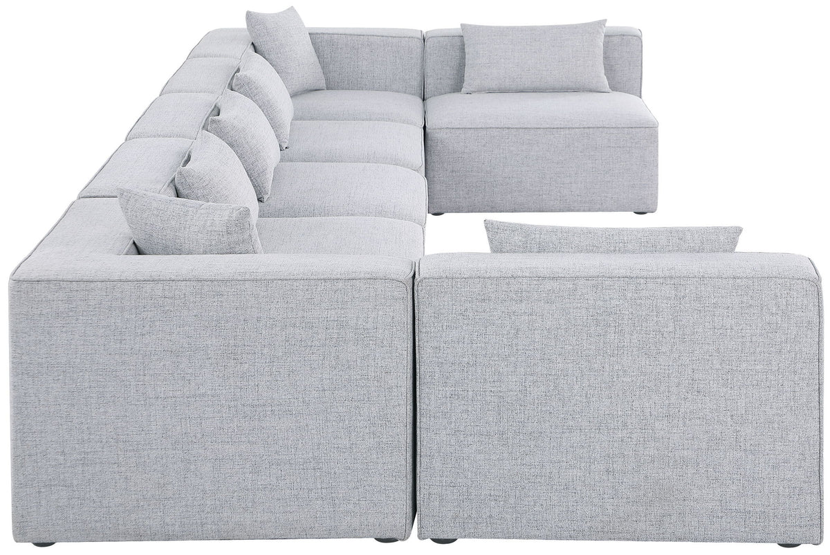 Cube - Linen 7 Piece Modular U-Shaped Sectional