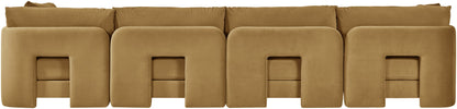 Hammond - Velvet Performance Fabric Upholstered 4 Piece Sofa