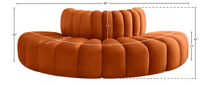 Arc - Velvet 4 Piece Modular Sofa