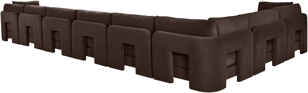 Hammond - Velvet Performance Fabric Upholstered 8 Piece L-Shaped Sectional