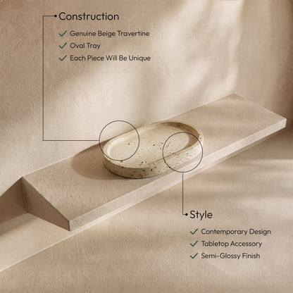 Ophelia - Travertine Tray