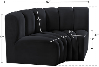 Arc - Velvet 2 Piece Modular Sofa