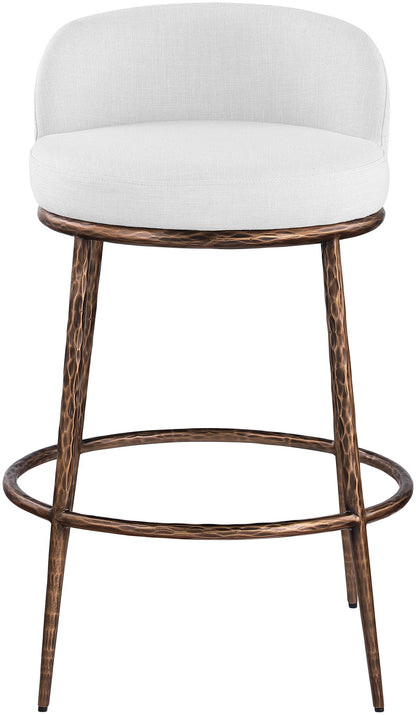 Ferro - Performance Fabric Upholstered Bar Stool - Antique Bronze