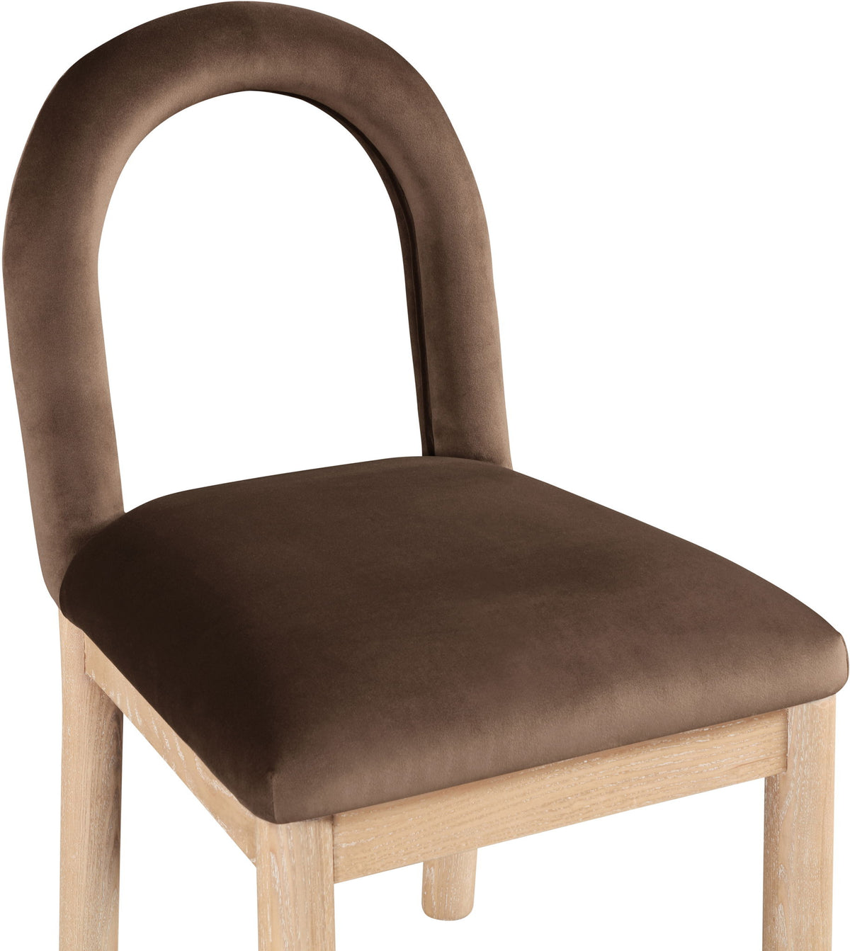 Conrad - Velvet Dining Chair With Natural Legs