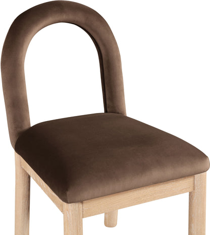 Conrad - Velvet Dining Chair With Natural Legs