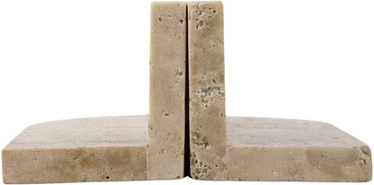 Dufresne - Genuine Marble Bookend - Travertine