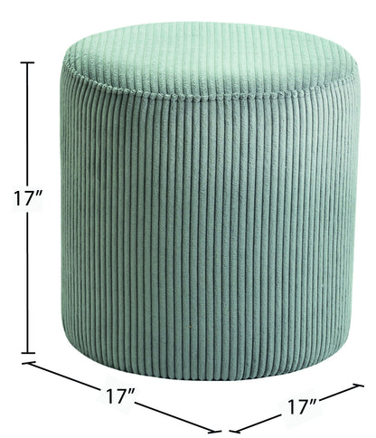 Roy - Round Microsuede Ottoman / Stool