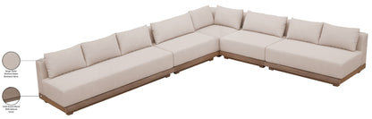 Solace - Olefin 5 Piece Outdoor Patio Modular Sectional