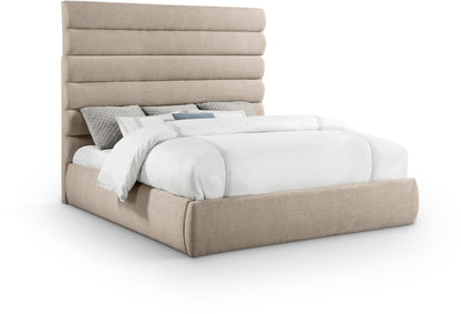 Adam - Linen Fabric Bed With 70.5" Headboard
