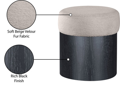 Nimes - Ottoman / Stool With Black Base
