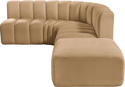 Arc - Velvet 5 Piece Corner Modular Sofa