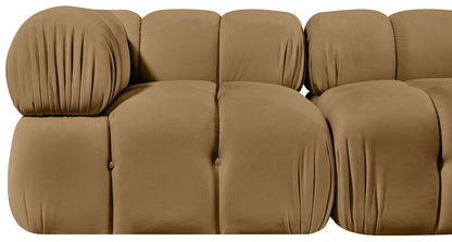Orin - Velvet Performance Fabric Upholstered 2 Piece Modular Sofa (2 Corner Chairs)