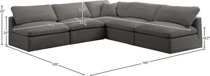Plush - 5 Piece Modular Sectional